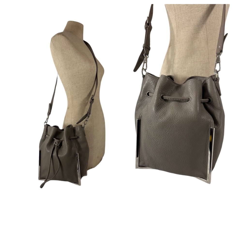 Genuine 3.1 PHILLIP LIM Scout small drawstring crossbody bag grey - Picture 3 of 11